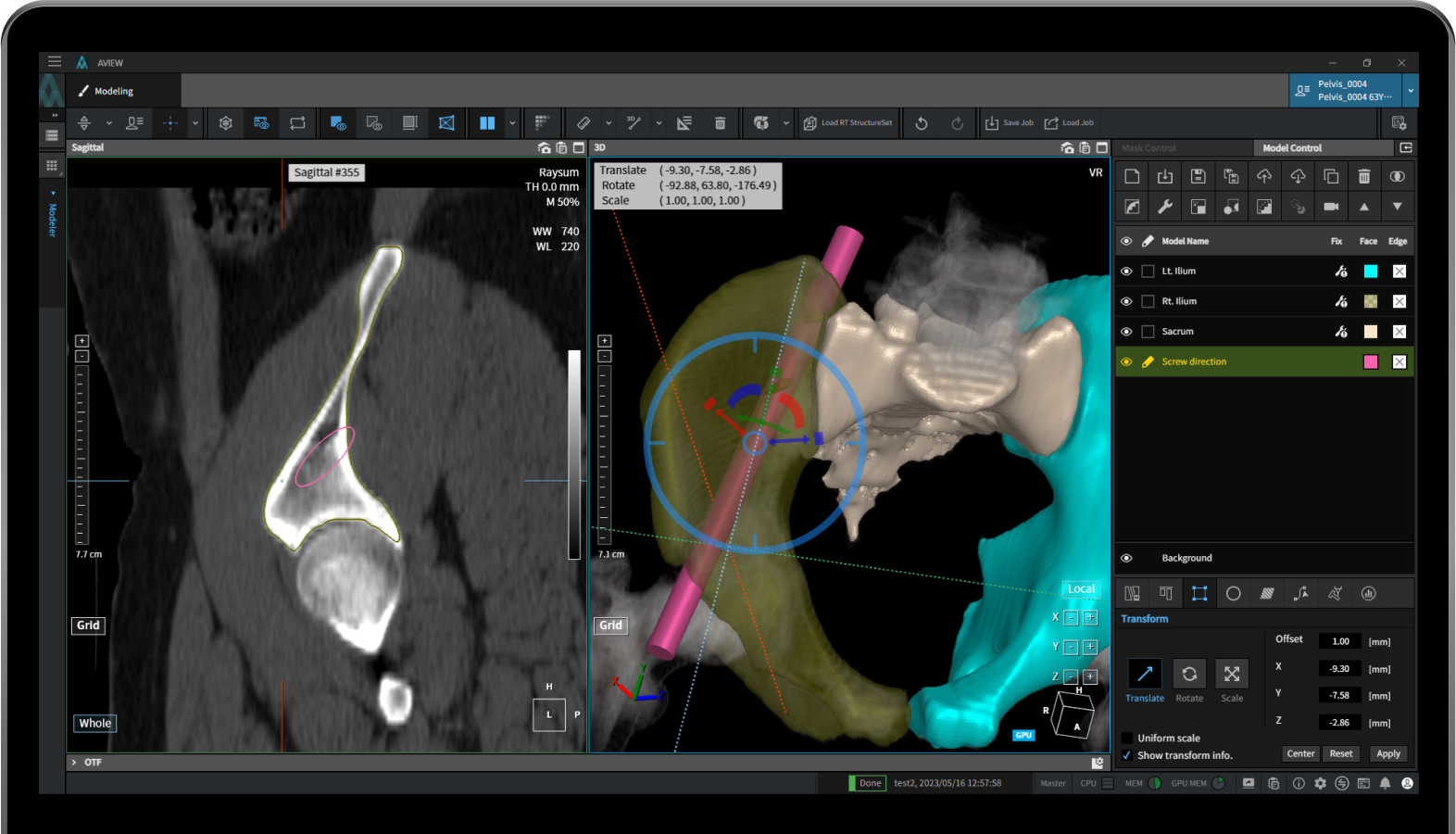 aview modeler Transform Model