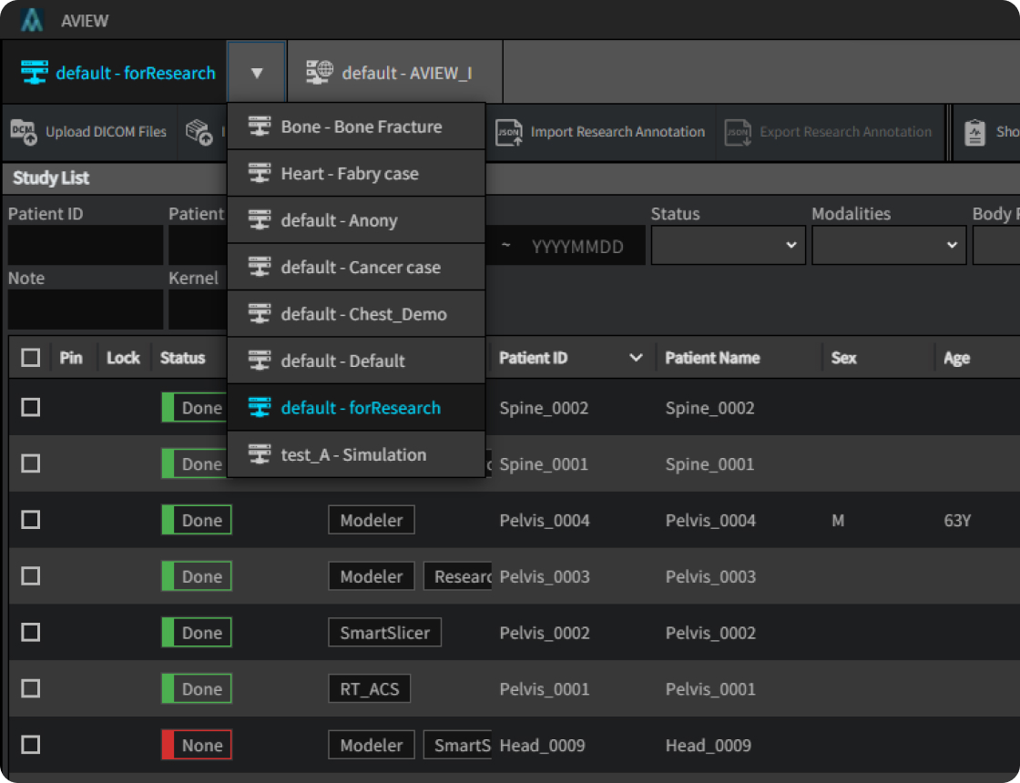 aview modeler Generate database by purpose